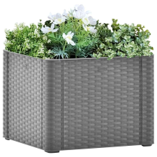 vidaXL szürke kerti magaságyás öntözőrendszerrel 43 x 43 x 33 cm kerti tárolás