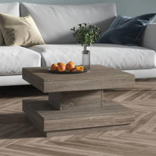 vidaXL szürke MDF dohányzóasztal 60 x 60 x 35 cm bútor