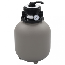 vidaXL Szürke medence-homokszűrő 4-állású szeleppel 350 mm medence kiegészítő
