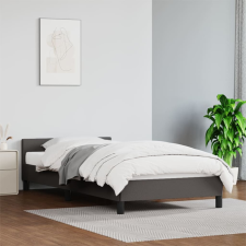 vidaXL szürke műbőr ágykeret fejtámlával 90 x 200 cm ágy és ágykellék