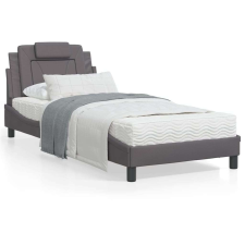 vidaXL szürke műbőr ágykeret LED-világítással 90x190 cm ágy és ágykellék