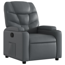 vidaXL szürke műbőr dönthető fotel (372468) bútor