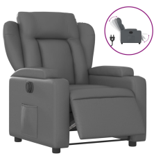 vidaXL szürke műbőr elektromos dönthető fotel (3204533) bútor