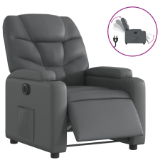 vidaXL szürke műbőr elektromos dönthető fotel (3204647) bútor