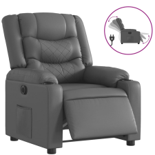 vidaXL szürke műbőr elektromos dönthető fotel (3206546) bútor
