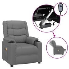 vidaXL szürke műbőr elektromos masszázsfotel (3143459) masszázsfotel