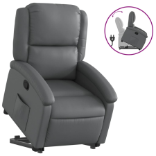 vidaXL szürke műbőr felállást segítő dönthető fotel (3204229) bútor