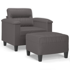 vidaXL szürke műbőr kanapéfotel lábtartóval 60 cm bútor