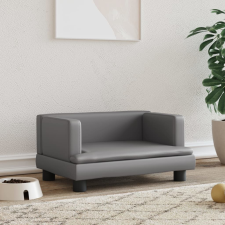 vidaXL Szürke műbőr kutyaágy 60 x 40 x 30 cm szállítóbox, fekhely kutyáknak