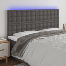 vidaXL szürke műbőr LED-es fejtámla 200x5x118/128 cm ágy és ágykellék