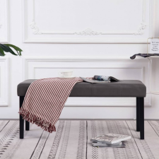 vidaXL szürke műbőr pad 106 cm bútor