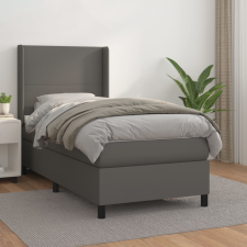 vidaXL szürke műbőr rugós ágy matraccal 100 x 200 cm ágy és ágykellék