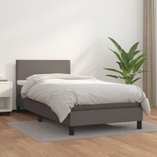 vidaXL szürke műbőr rugós ágy matraccal 100 x 200 cm ágy és ágykellék