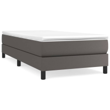 vidaXL szürke műbőr rugós ágy matraccal 100 x 200 cm (3144247) ágy és ágykellék