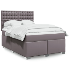 vidaXL szürke műbőr rugós ágy matraccal 140x190 cm ágy és ágykellék