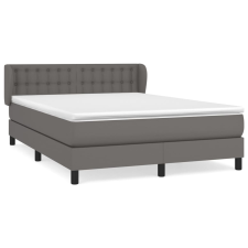 vidaXL szürke műbőr rugós ágy matraccal 140x190 cm (3127311) ágy és ágykellék
