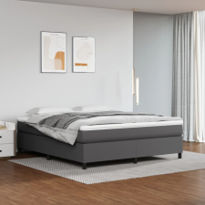 vidaXL szürke műbőr rugós ágy matraccal 160 x 200 cm ágy és ágykellék