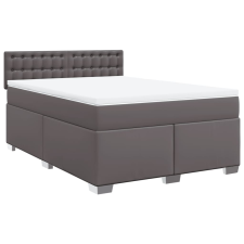 vidaXL szürke műbőr rugós ágy matraccal 160 x 200 cm (3286130) ágy és ágykellék