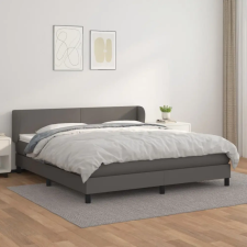 vidaXL szürke műbőr rugós ágy matraccal 180 x 200 cm ágy és ágykellék