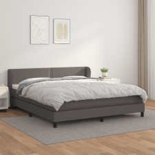 vidaXL szürke műbőr rugós ágy matraccal 180 x 200 cm ágy és ágykellék