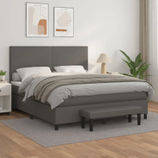 vidaXL szürke műbőr rugós ágy matraccal 180 x 200 cm ágy és ágykellék