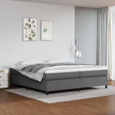 vidaXL szürke műbőr rugós ágy matraccal 200 x 200 cm ágy és ágykellék