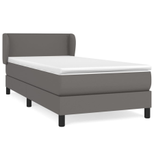 vidaXL szürke műbőr rugós ágy matraccal 80 x 200 cm (3127221) ágy és ágykellék