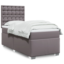 vidaXL szürke műbőr rugós ágy matraccal 90 x 200 cm ágy és ágykellék