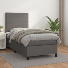 vidaXL szürke műbőr rugós ágy matraccal 90x190 cm ágy és ágykellék