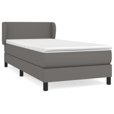 vidaXL szürke műbőr rugós ágy matraccal 90x190 cm (3127167) ágy és ágykellék