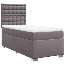 vidaXL szürke műbőr rugós ágy matraccal 90x190 cm (3290702) ágy és ágykellék