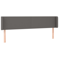 vidaXL szürke műbőr szárnyas fejtámla 183x16x78/88 cm (3118594) ágy és ágykellék