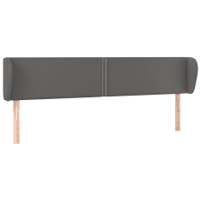 vidaXL szürke műbőr szárnyas fejtámla 203x23x78/88 cm (3117116) ágy és ágykellék