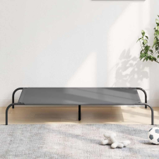 vidaXL szürke oxford szövet és acél emelt kutyafekhely 130x80x20 cm szállítóbox, fekhely kutyáknak
