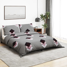 vidaXL szürke pamut ágyneműhuzat-garnitúra 135 x 200 cm lakástextília