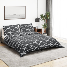 vidaXL szürke pamut ágyneműhuzat-garnitúra 155 x 220 cm lakástextília