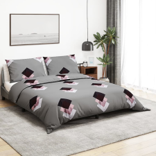 vidaXL szürke pamut ágyneműhuzat-garnitúra 200 x 200 cm lakástextília