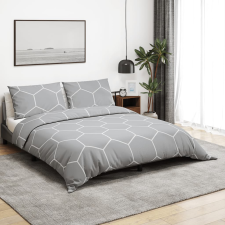 vidaXL szürke pamut ágyneműhuzat-garnitúra 220x240 cm lakástextília