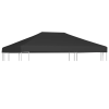 vidaXL Szürke pavilon tetőponyva 310 g/m², 4 x 3 m