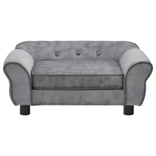 vidaXL szürke plüss kutyakanapé 72 x 45 x 30 cm (170951) szállítóbox, fekhely kutyáknak