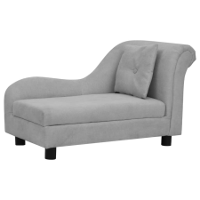 vidaXL szürke plüss kutyakanapé párnával 83 x 44 x 44 cm (171100) szállítóbox, fekhely kutyáknak