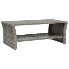vidaXL szürke polyrattan dohányzóasztal 100 x 50 x 40 cm (319391) bútor
