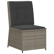 vidaXL szürke polyrattan dönthető kerti kanapé párnákkal (368975) kerti bútor
