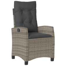 vidaXL szürke polyrattan dönthető kerti szék párnákkal (365211) kerti bútor