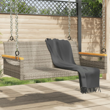 vidaXL szürke polyrattan hintapad 109 x 62 x 40 cm hintaágy