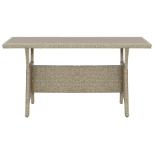 vidaXL szürke polyrattan kerti asztal 130 x 70 x 66 cm  (46143) kerti bútor