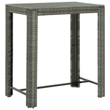 vidaXL szürke polyrattan kerti bárasztal 100 x 60,5 x 110,5 cm kerti bútor