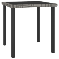 vidaXL szürke polyrattan kerti étkezőasztal 70 x 70 x 73 cm kerti bútor