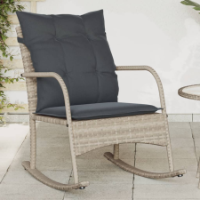 vidaXL szürke polyrattan kerti hintaszék párnákkal kerti bútor