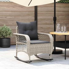 vidaXL szürke polyrattan kerti hintaszék párnákkal kerti bútor